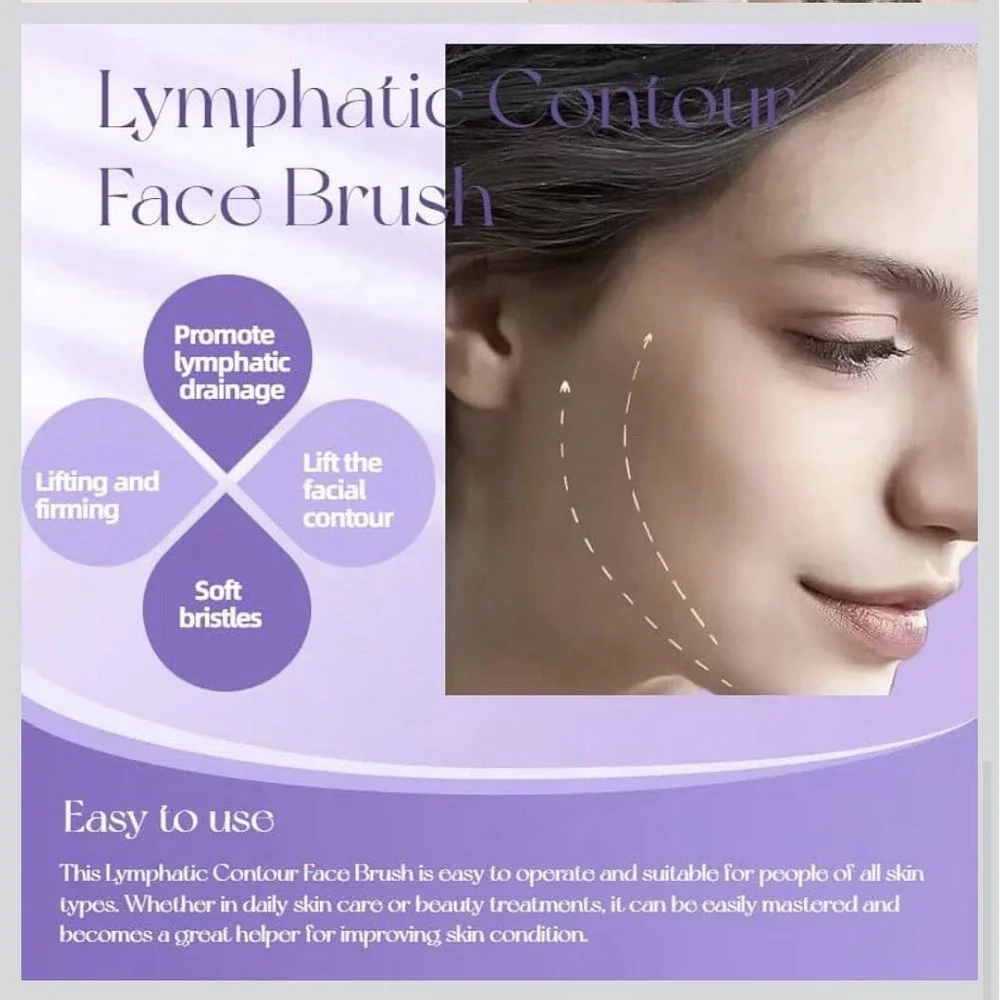 8N26/ Lymphatic Contour Face Brush for Sculpting – Anti-Puffiness, Detox & Lift